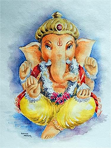 Lord Ganesha Oil Painting A