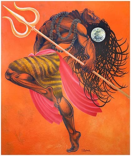 Lord Shiva Oil Painting D