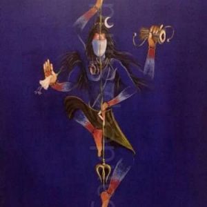 Lord Shiva Oil Painting Handpainted on Canvas Unframed