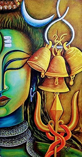 Lord Shiva Omkara Oil Painting