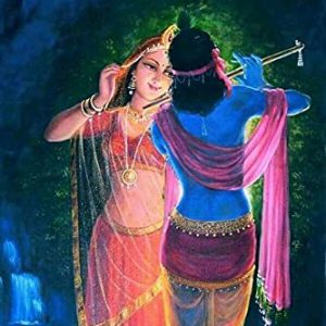 Radha Krishna Forever Love Handpainted Painting Masterpiece