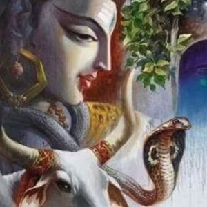 Lord Shiva Canvas Art Hand painted Painting Without Frame