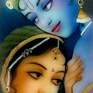 Radha Krishna Canvas Art Hand Painted Painting On Canvas No Frame