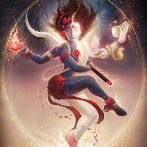 Shivshakti Canvas Art Hand Painted Painting No Frame