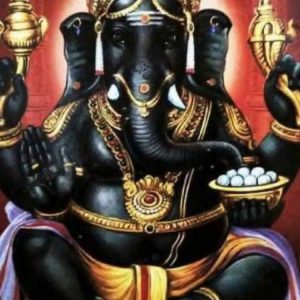 Sacred Lord Ganesha Art Hand Painted Painting On Canvas Without Frame