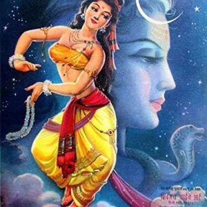 Parvati Dance Canvas Art Hand Painted Painting No Frame