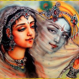 Radha Krishna Canvas Art Hand Painted Painting Masterpiece