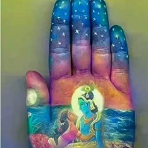 Radha Krishna Hand-Painted Art Painting On Canvas No Frame