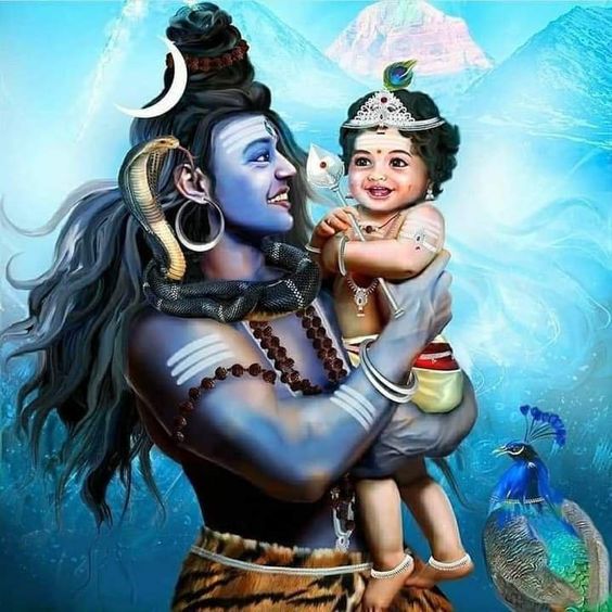 Shiva With Bal Krishna