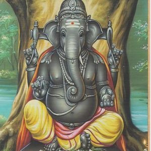 Divine Lord Ganesha Art Hand painted Painting Without Frame
