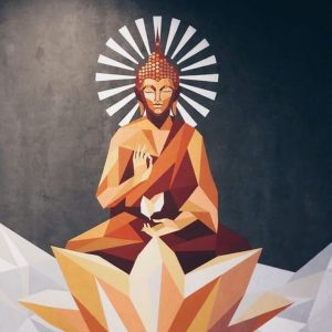 Buddha Meditation Hand-Painted Painting On Canvas No Frame