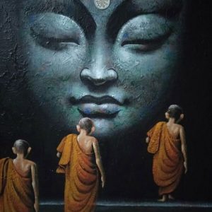 Zen Buddha Meditation Painting Hand Painted Painting
