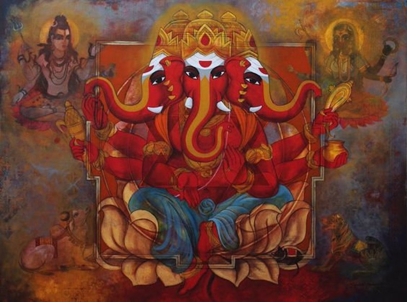 Lord Ganesha F Hand Painted