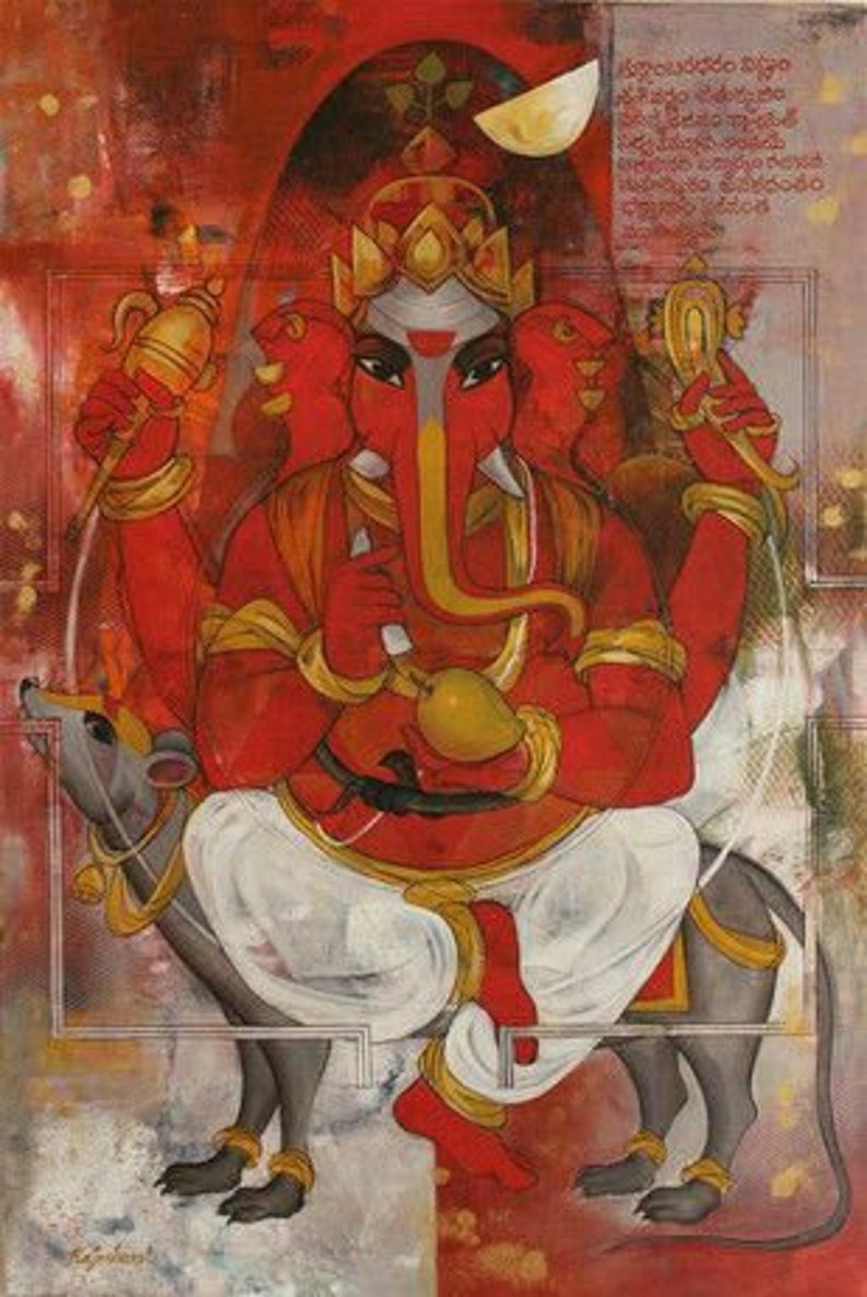 Lord Ganesha G Hand Painted