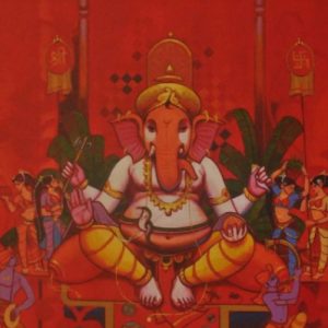 Lord Ganesha Canvas Painting Hand Painted Masterpiece