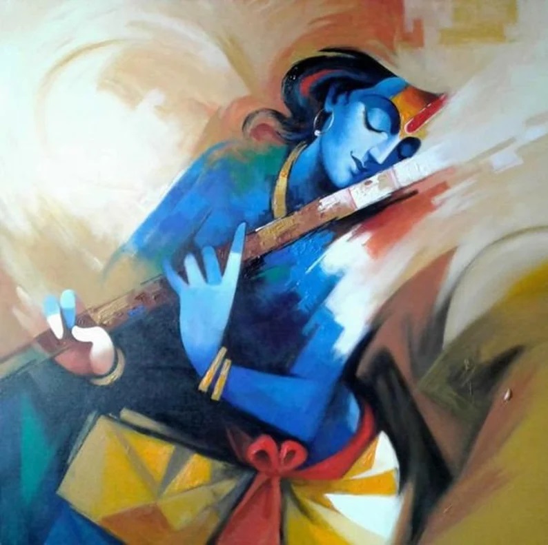 Krishna Merged in Playing The Flute