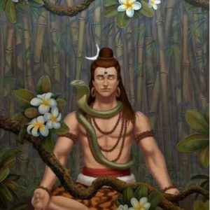 Lord Shiva Meditation Painting On Canvas Masterpiece
