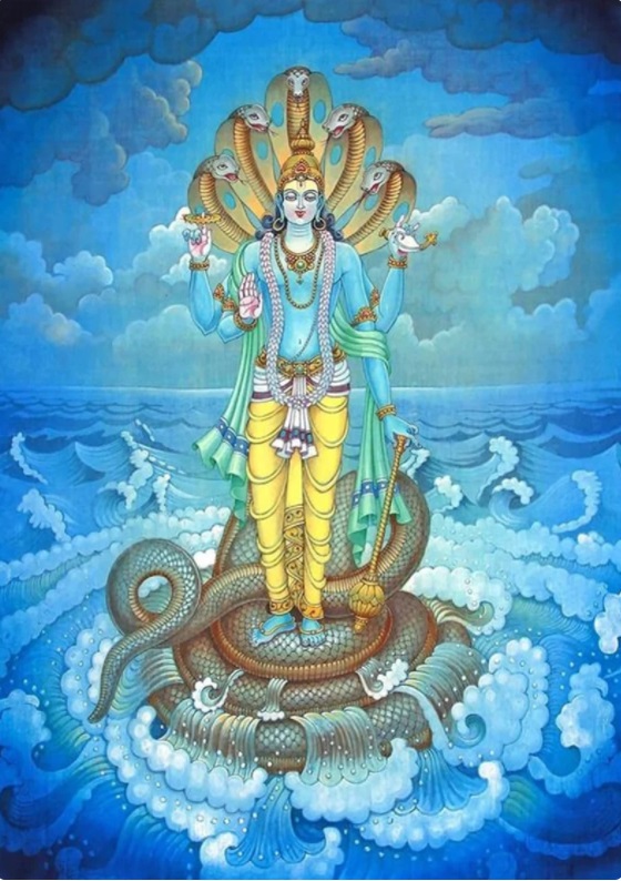 Lord Vishnu On Sheshnag