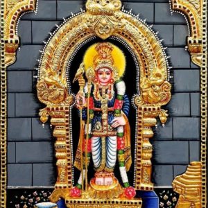 Traditional Murugan Tanjore Art Painting A With Frame
