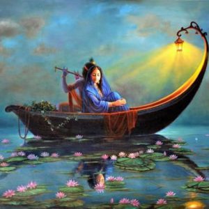 Radha Krishna Eternal Love Hand Painted Painting