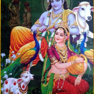 Radha Krishna Forever Love Hand Painted Painting Masterpiece