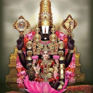 Balaji and Lakshmi Tanjore Painting With Frame