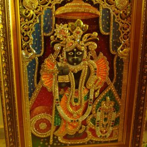 Banke Bihari Tanjore Painting Wall Art With Frame