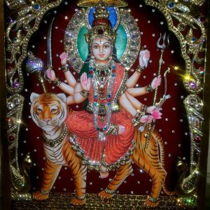 Durga Jee Tanjore Art Painting With Frame