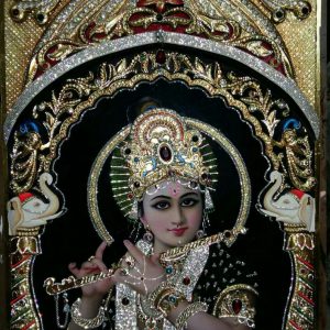 Traditional Tanjore Krishna Painting With Frame