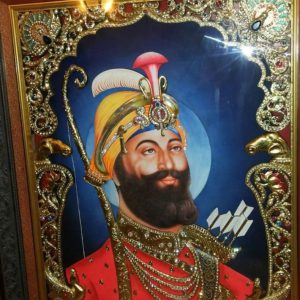 Guru Gobind Singh Tanjore Art Painting with Frame
