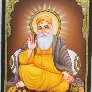Guru Jee Tanjore Art Painting With Frame