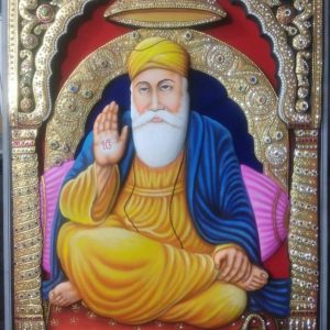Guru Jee Tanjore Wall-Art Painting With Frame