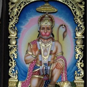 Hanuman Ji Tanjore Art Painting With Frame