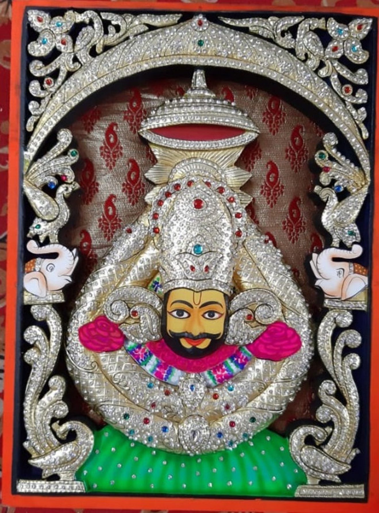 Khatu Shyam Tanjore Painting Wall Art With Frame