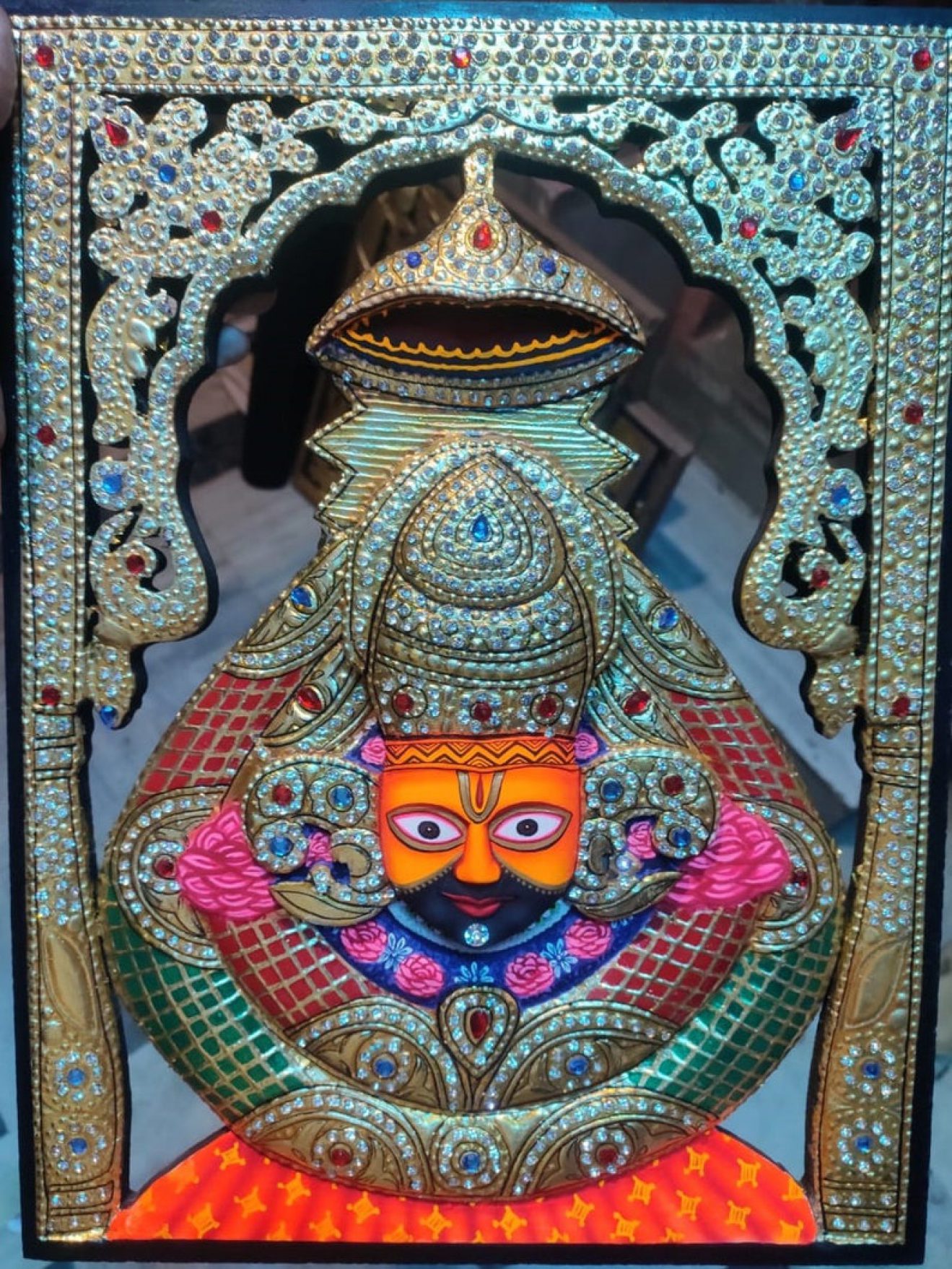 Khatu Shyam Tanjore Art Painting With Frame