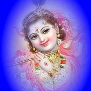 Krishna Tanjore Painting Wall Art with Frame