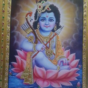 Krishna Tanjore Wall Art painting with Frame