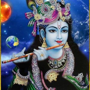 Krishna Jee Tanjore Painting Masterpiece with Frame