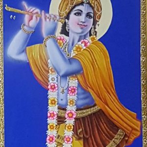 Krishna Jee Tanjore Wall Art Painting with Frame