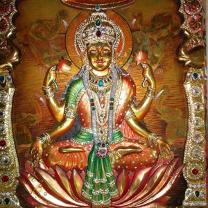 Lakshmi Wealth Tanjore Art Painting with Frame