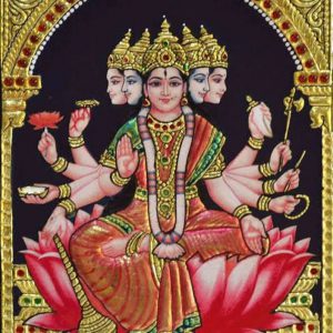 Lakshmi Wealth Tanjore Art Painting with Frame