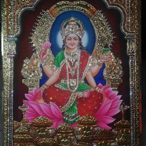 Lakshmi Wealth Tanjore Art Painting with Frame