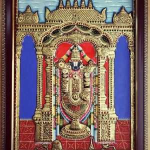 Lord Balaji Tanjore Wall Art Painting With Frame