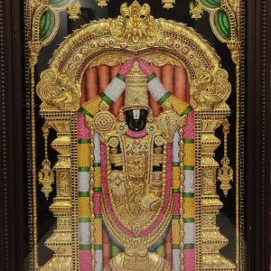 Lord Balaji Tanjore Painting Masterpiece With Frame