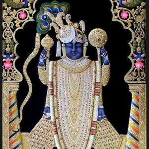 Lord Balaji Traditional Art Painting Masterpiece With Frame