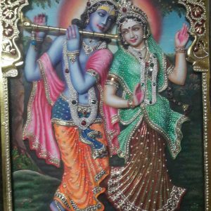 Radha Krishna Tanjore Painting With Frame