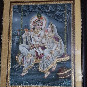 Radha Krishna Tanjore Painting With Frame