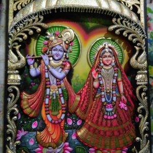 Radha Krishna Tanjore Painting With Frame