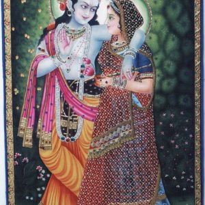 Radha Krishna Tanjore Wall Art Painting With Frame