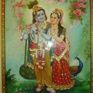 Radha Krishna Tanjore Painting With Frame